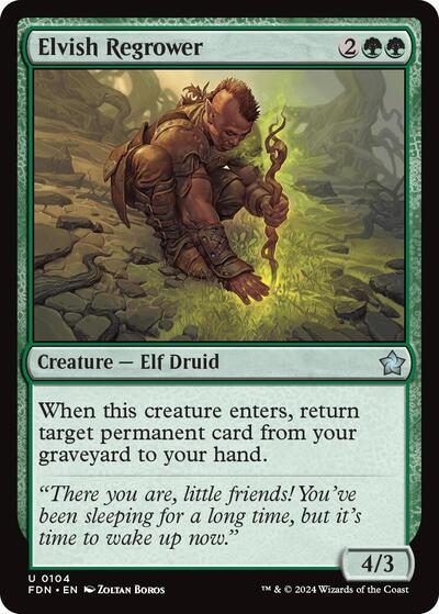 Elvish Regrower (Foundations) Near Mint Foil