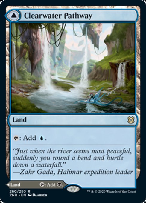 Clearwater Pathway / Murkwater Pathway (Zendikar Rising) Light Play Foil