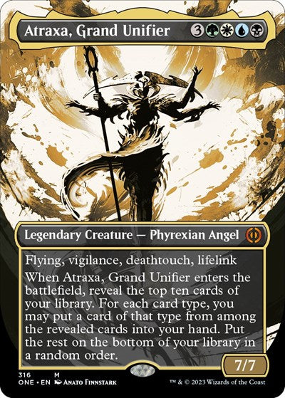 Atraxa, Grand Unifier (Showcase) (Phyrexia: All Will Be One) Light Play