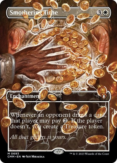 Smothering Tithe (Borderless) (Commander Masters) Light Play