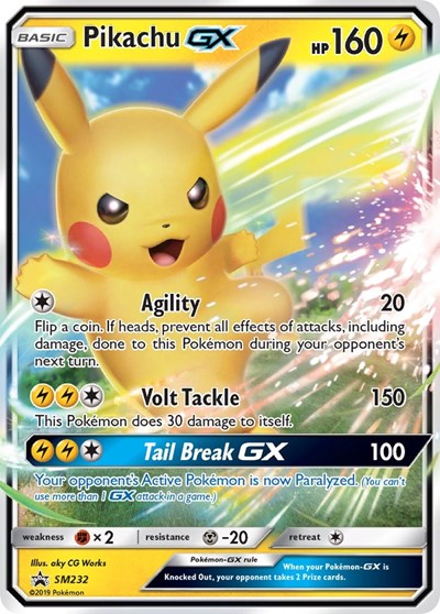 Pikachu GX - SM232 (SM Promos) Medium Play Holofoil