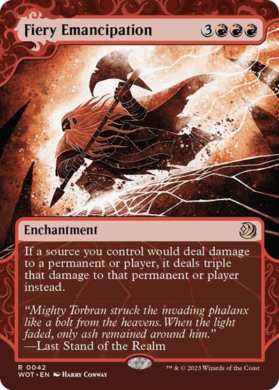 Fiery Emancipation (Wilds of Eldraine: Enchanting Tales) Light Play Foil