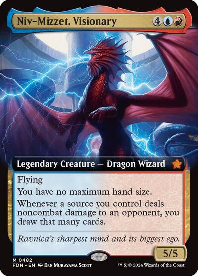 Niv-Mizzet, Visionary (Extended Art) (Foundations) Light Play