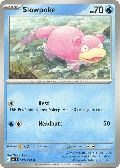 Slowpoke - 042 (Scarlet and Violet: Base Set) Light Play Reverse Holofoil