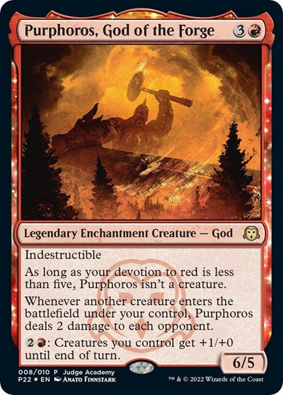 Purphoros, God of the Forge (Promos: Judge) Light Play Foil