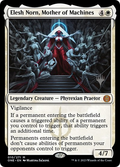 Elesh Norn, Mother of Machines (Promo Pack: Phyrexia: All Will Be One) Light Play Foil