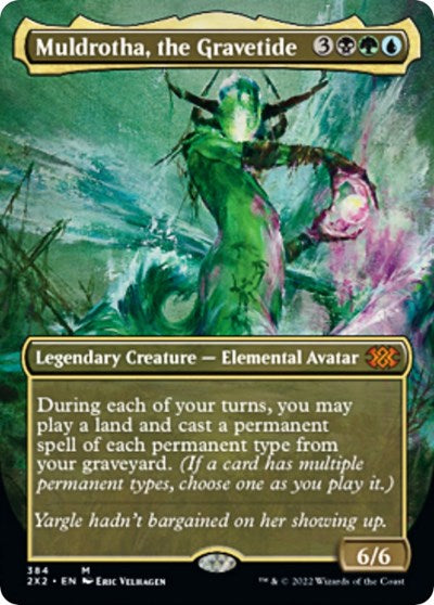 Muldrotha, the Gravetide (Borderless) (Double Masters 2022) Light Play Foil