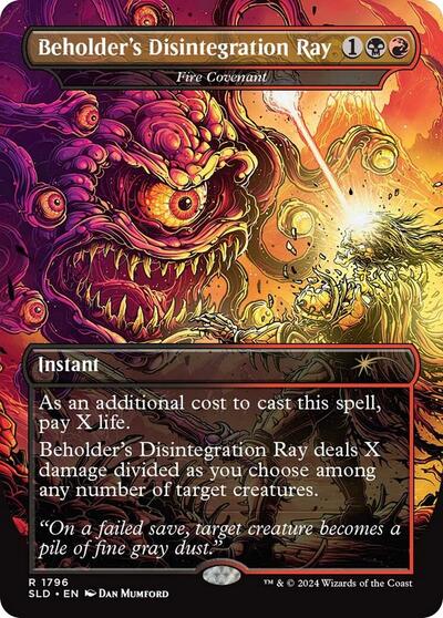 Beholder's Disintegration Ray - Fire Covenant (Secret Lair) Light Play