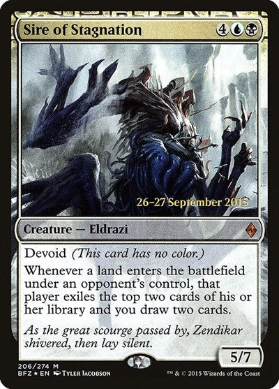 Sire of Stagnation (Promos: Prerelease Cards) Light Play Foil