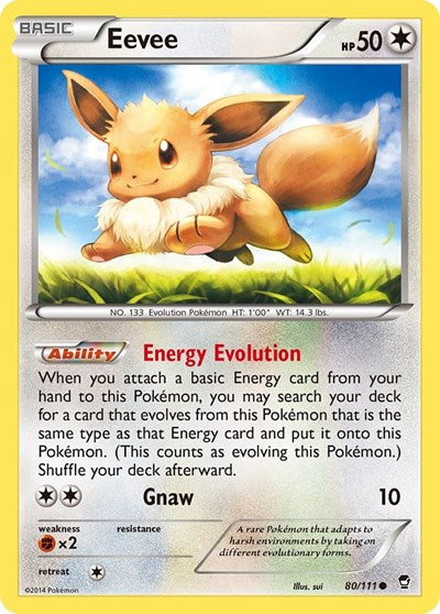 Eevee (XY - Furious Fists) Light Play