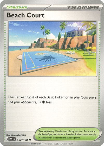 Beach Court (Scarlet and Violet: Base Set) Light Play Reverse Holofoil