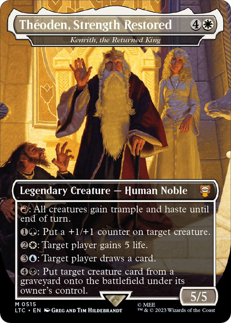 Theoden, Strength Restored - Kenrith, the Returned King (Borderless) [LTC - 515]