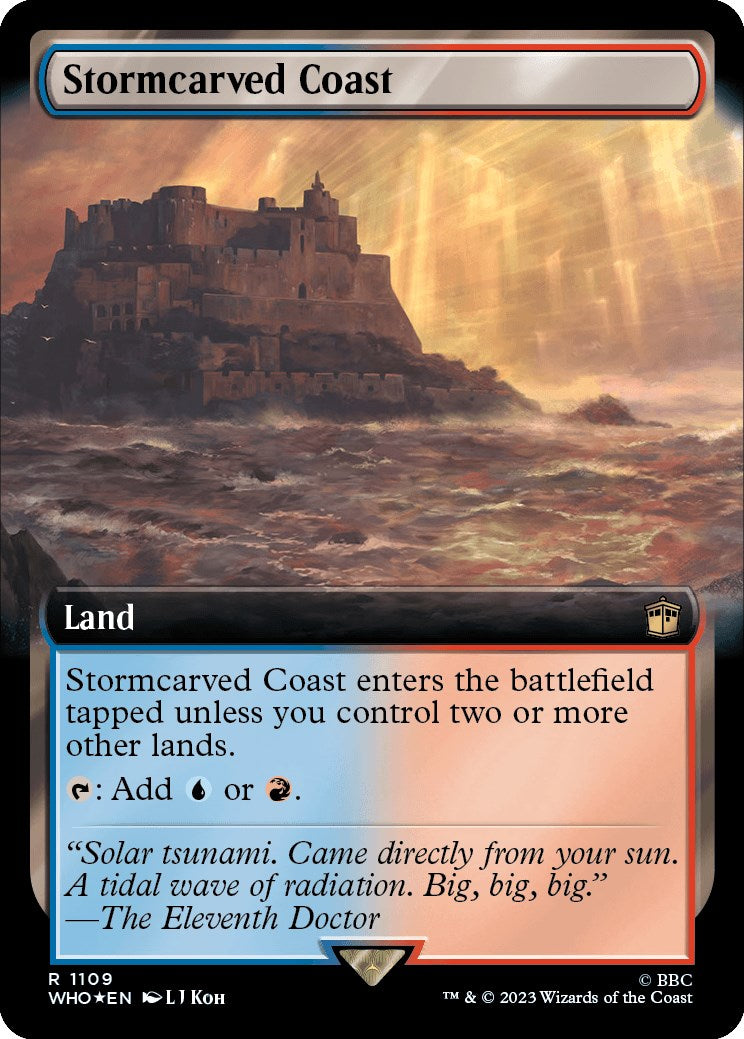 Stormcarved Coast (Extended Art) (Surge Foil) [WHO - 1109]