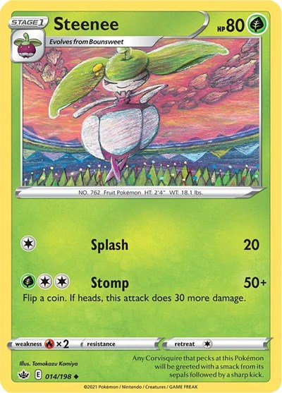 Steenee (SWSH06: Chilling Reign) Light Play Reverse Holofoil