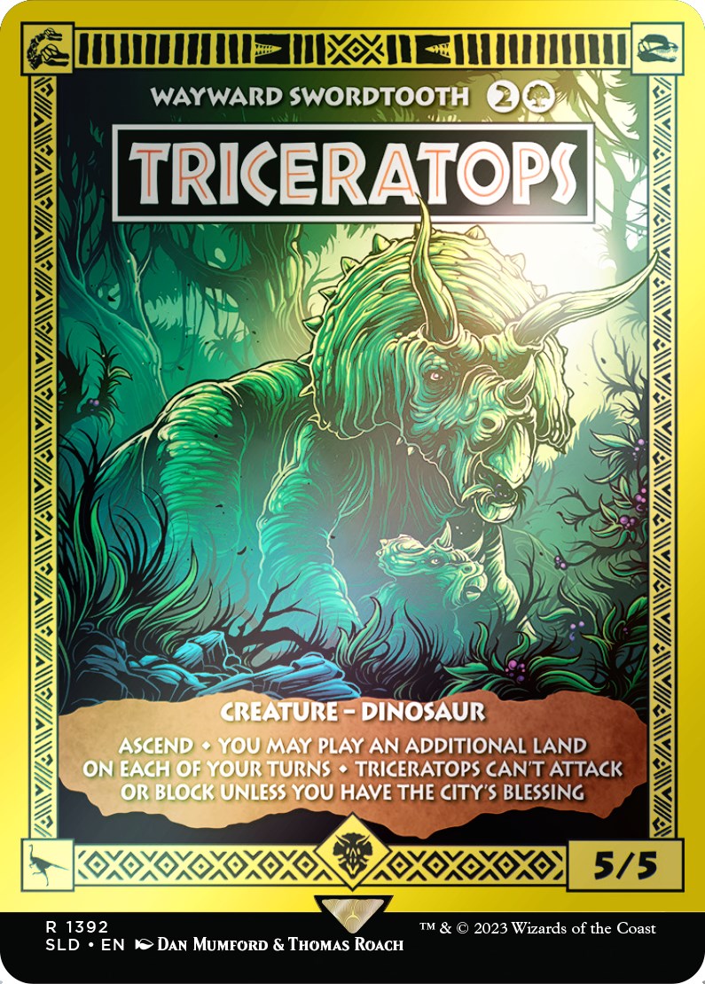 Triceratops - Wayward Swordtooth (Rainbow Foil) [SLD - 1392]