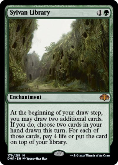 Sylvan Library (Dominaria Remastered) Light Play