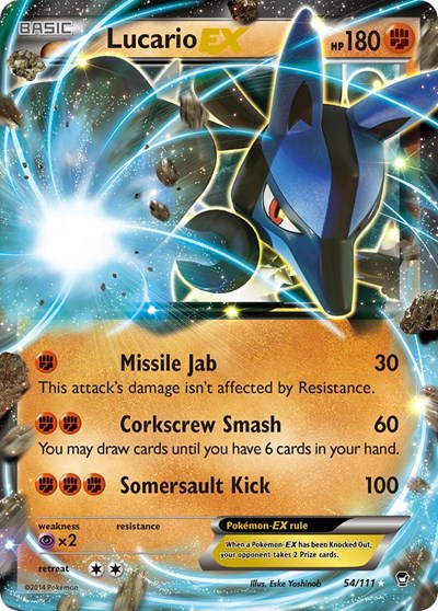 Lucario EX (XY - Furious Fists) Light Play Holofoil