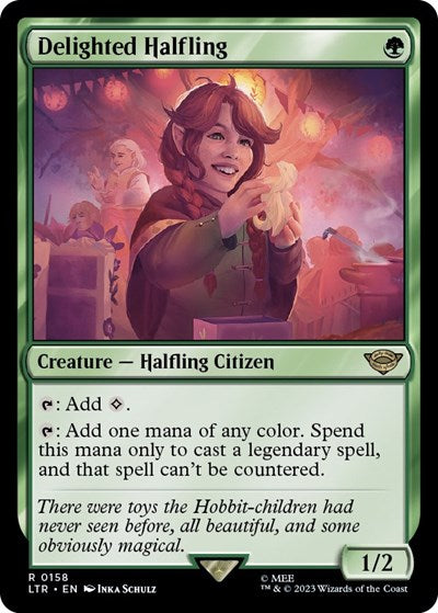 Delighted Halfling (Universes Beyond: The Lord of the Rings: Tales of Middle-earth) Light Play Foil