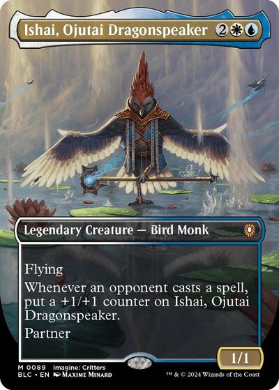 Ishai, Ojutai Dragonspeaker (Borderless) (Commander: Bloomburrow) Light Play