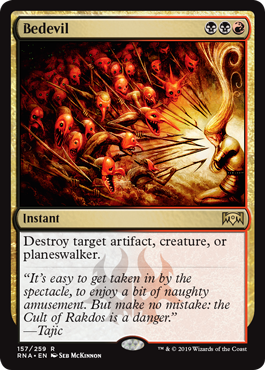 Bedevil (Ravnica Allegiance) Light Play Foil