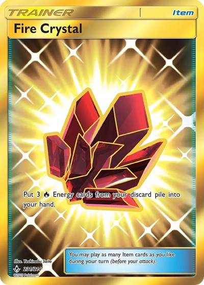 Fire Crystal (Secret) (SM - Unbroken Bonds) Light Play Holofoil