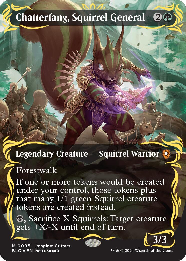Chatterfang, Squirrel General (Borderless) (Raised Foil) [BLC - 95]