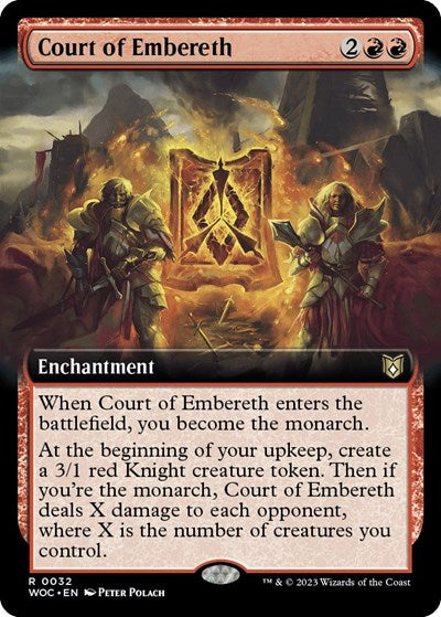 Court of Embereth (Extended Art) (Commander: Wilds of Eldraine) Light Play