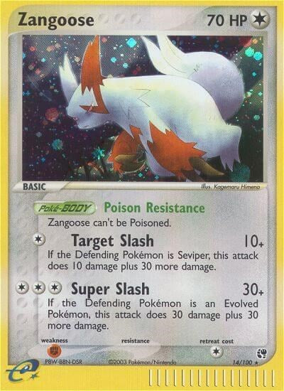 Zangoose (Sandstorm) Light Play Foil