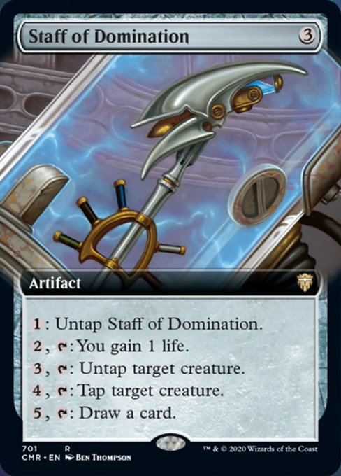 Staff of Domination (Extended Art) (Commander Legends) Light Play