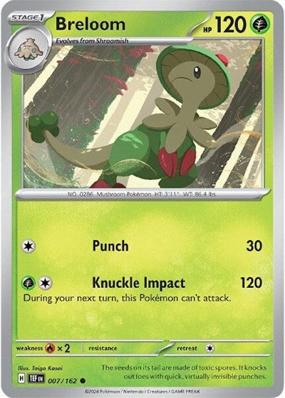 Breloom (SV05: Temporal Forces) Light Play Reverse Holofoil