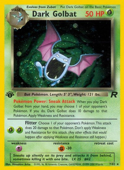 Dark Golbat (7) (Team Rocket) Light Play Holofoil Unlimited