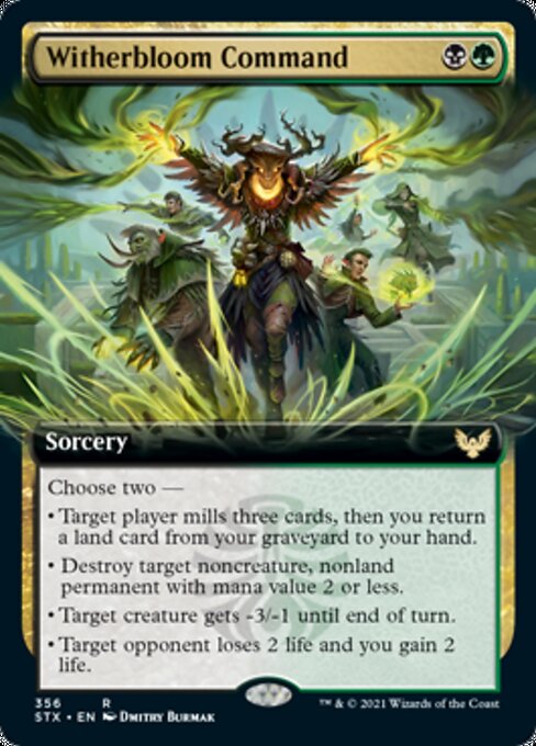 Witherbloom Command (Extended Art) (Strixhaven) Light Play Foil