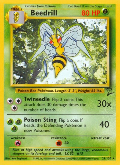 Beedrill (Base Set 2) Light Play