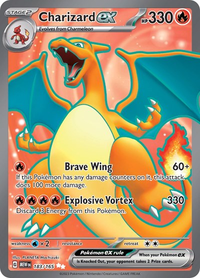 Charizard ex - 183 (Scarlet and Violet: 151) Light Play Holofoil