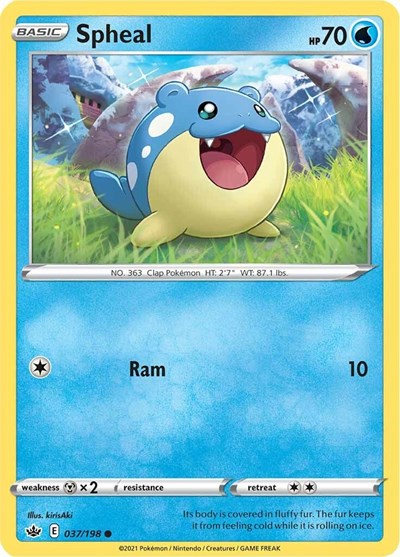 Spheal (SWSH06: Chilling Reign) Light Play Reverse Holofoil