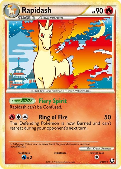 Rapidash (Triumphant) Light Play Holofoil