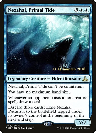 Nezahal, Primal Tide (Promos: Prerelease Cards) Light Play Foil