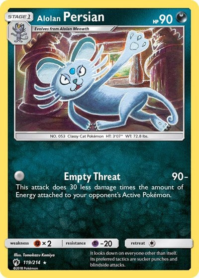 Alolan Persian (SM - Lost Thunder) Light Play