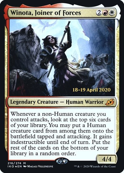 Winota, Joiner of Forces (Promos: Prerelease Cards) Light Play Foil