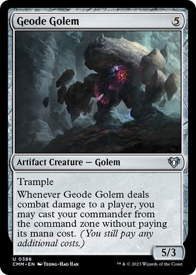 Geode Golem (Commander Masters) Light Play Foil