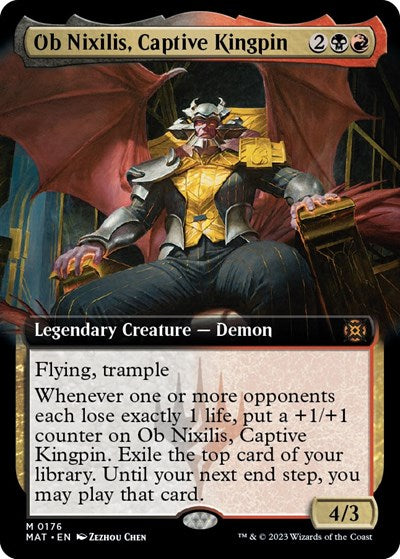 Ob Nixilis, Captive Kingpin (Extended Art) (March of the Machine: The Aftermath) Light Play Foil