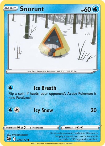 Snorunt (SWSH09: Brilliant Stars) Medium Play Reverse Holofoil