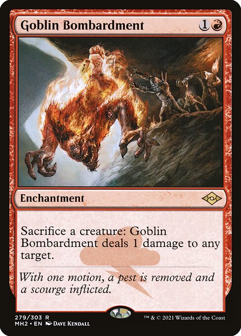 Goblin Bombardment (Foil Etched) (Modern Horizons 2) Light Play Foil