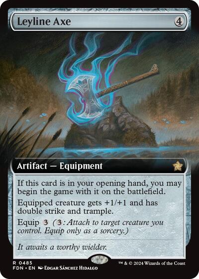 Leyline Axe (Extended Art) (Foundations) Light Play Foil