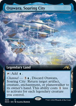 Otawara, Soaring City (Extended Art) (Kamigawa: Neon Dynasty) Light Play Foil