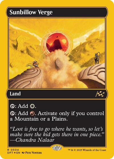 Sunbillow Verge (First-Place Foil) (Aetherdrift) Light Play Foil