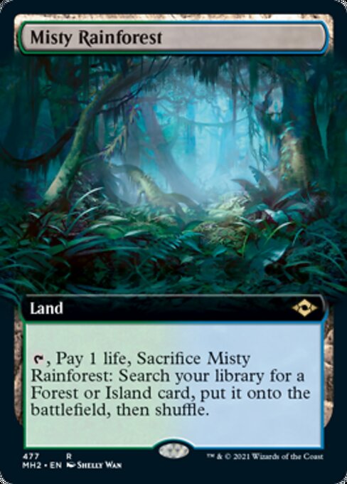 Misty Rainforest (Extended Art) (Modern Horizons 2) Light Play