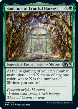 Sanctum of Fruitful Harvest (Magic 2021 Core Set) Light Play Foil