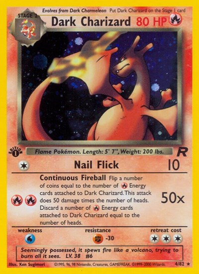 Dark Charizard (4) (Team Rocket) Light Play Holofoil Unlimited