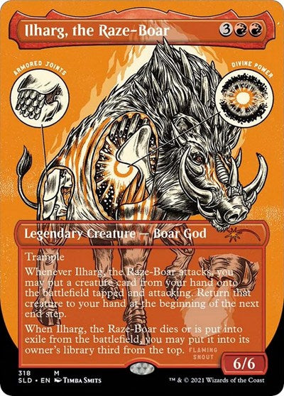 Ilharg, the Raze-Boar (Foil Etched) (Secret Lair) Light Play Foil